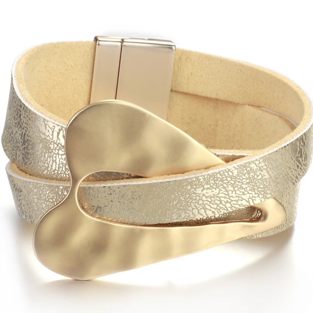 Gold cuff bracelet